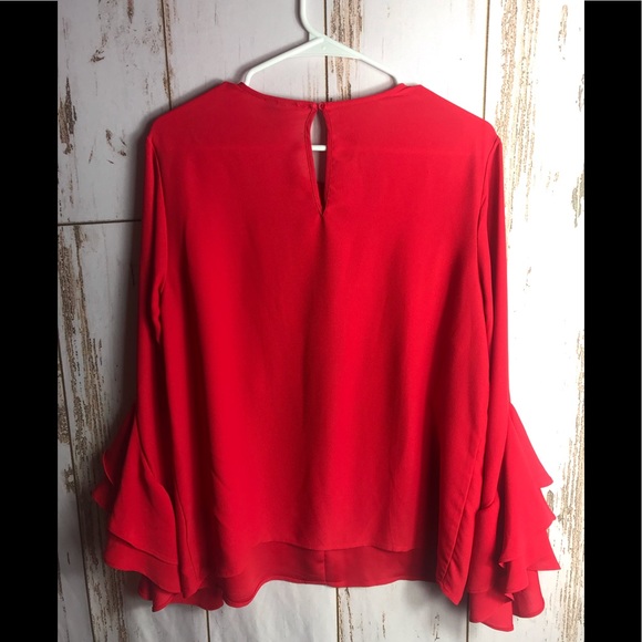 Red chiffon blouse who what wear - Picture 6 of 8